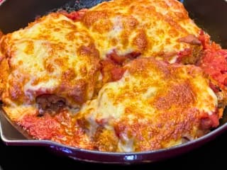 Imagem ilustrativa da receita BIFE À PARMEGIANA, SEM FRITAR