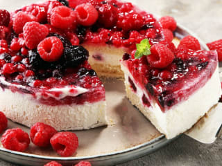 Imagem ilustrativa da receita CHEESECAKE DE FRUTAS VERMELHAS